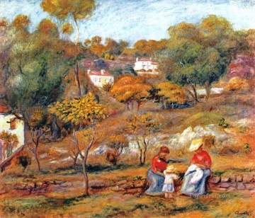  pierre deco art - landscape at cagnes Pierre Auguste Renoir